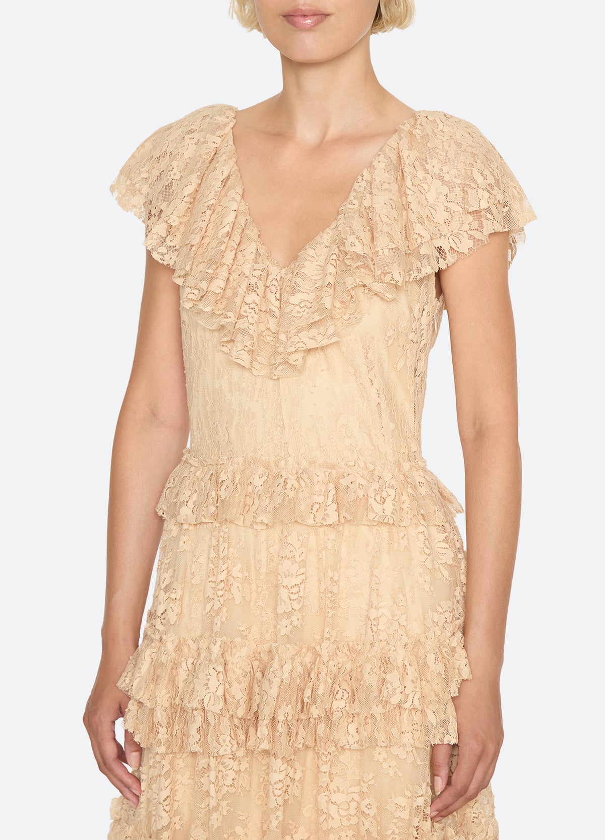 khaki-sharleen dress-detail view - 16