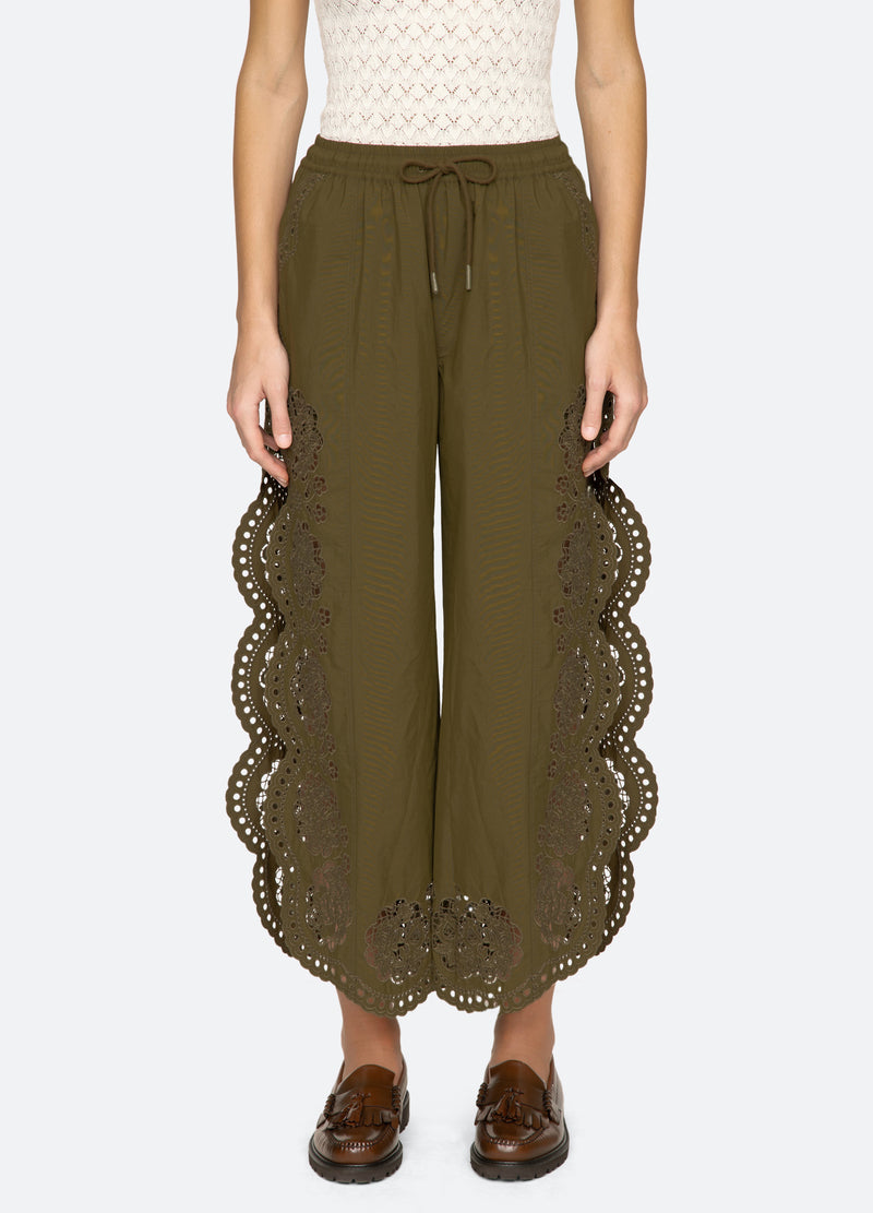 olive-vittoria pants-back view - 10