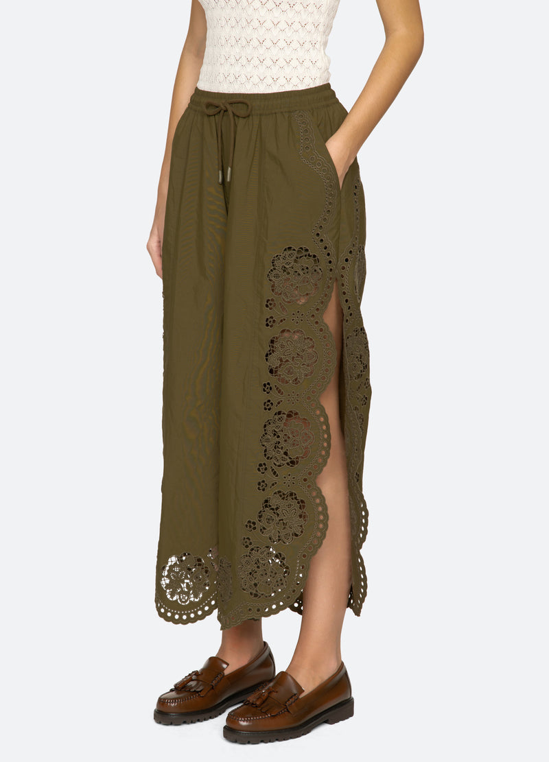 olive-vittoria pants-three quarter view - 13