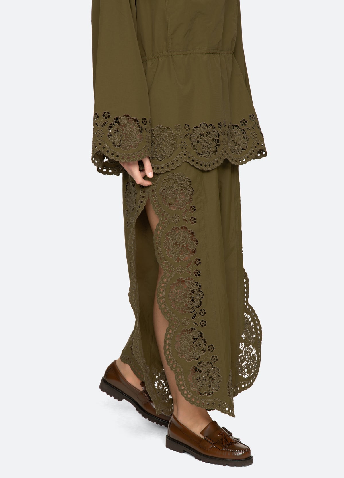 olive-vittoria pants-walking view - 14