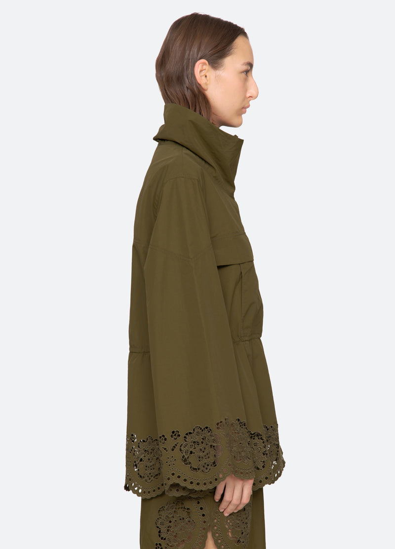 olive-vittoria jacket-side view - 4