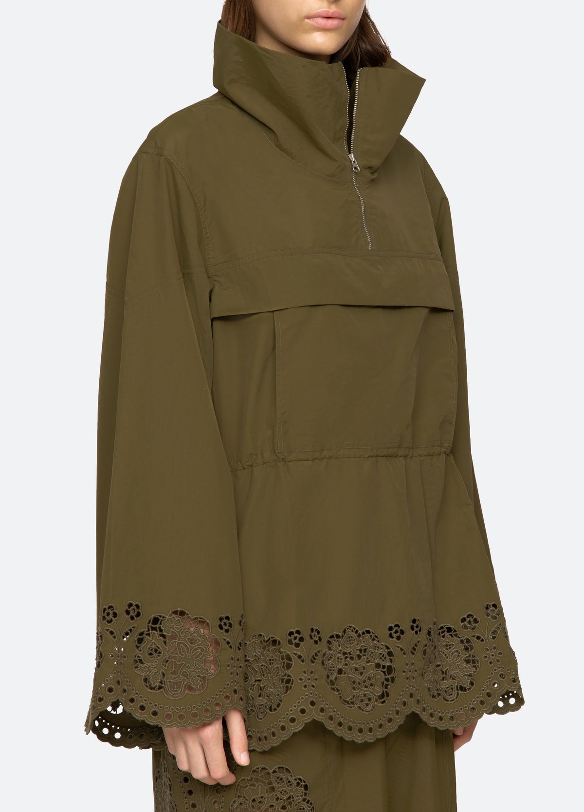 olive-vittoria jacket-detail view - 6
