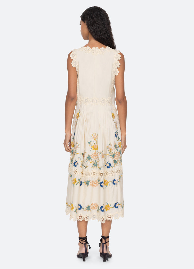 cream-adonna dress-back view - 3