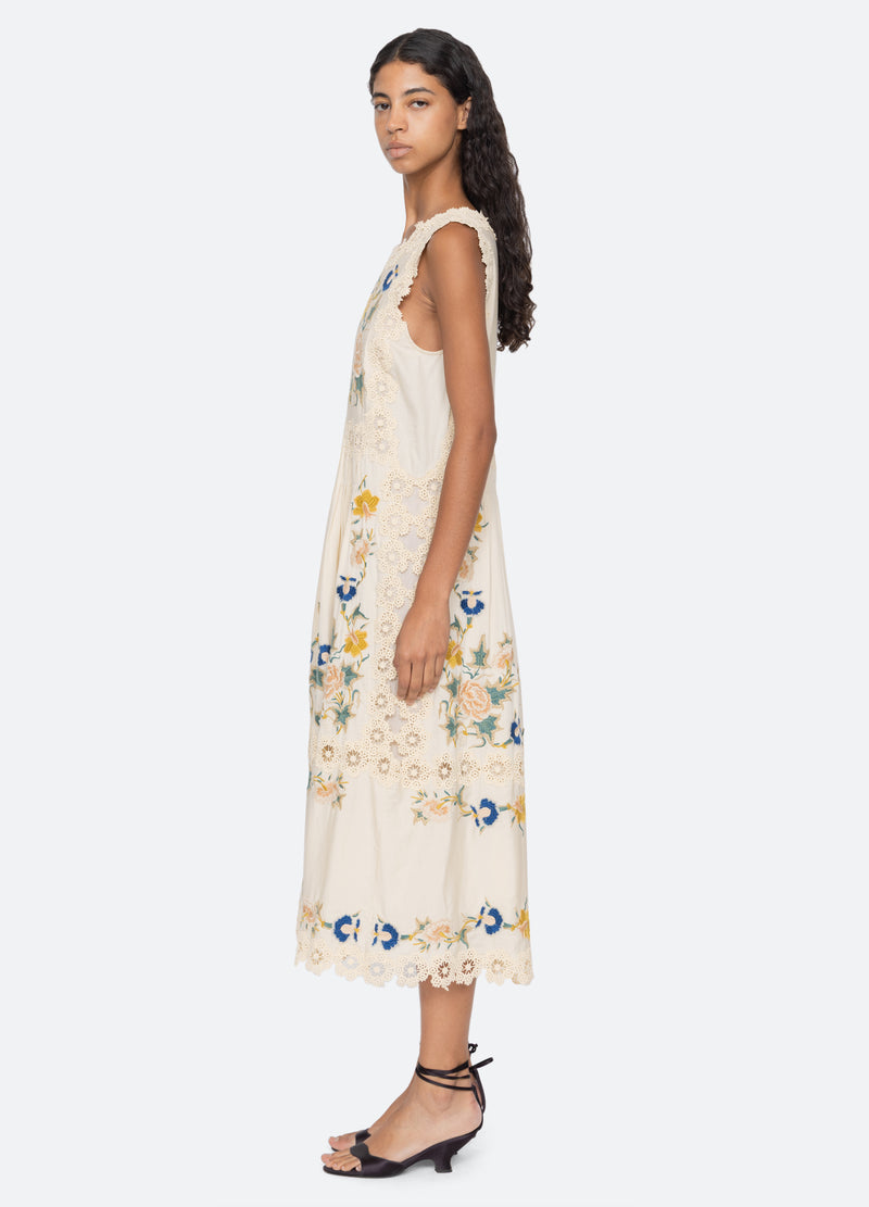 cream-adonna dress-side view - 4