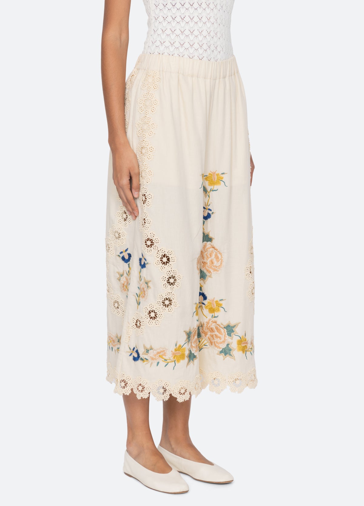 cream-adonna pants-three quarter view - 7
