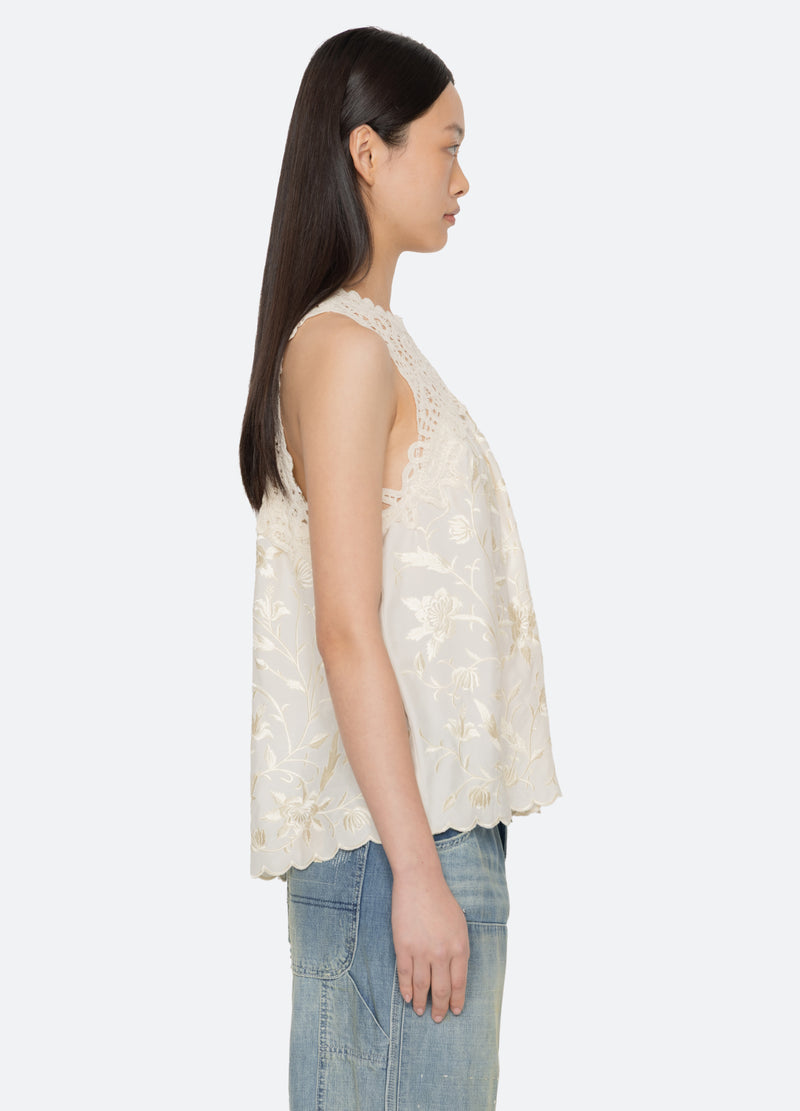cream-alina tank-side view - 3