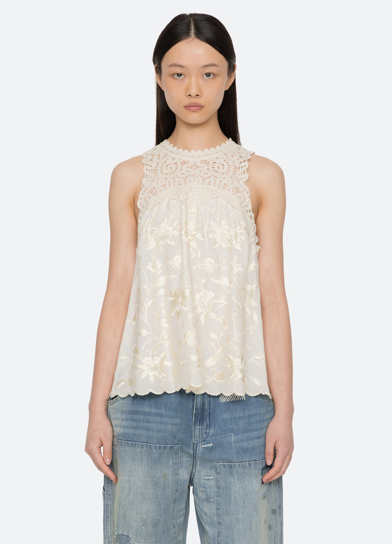 cream-alina tank-front view 2 - 5