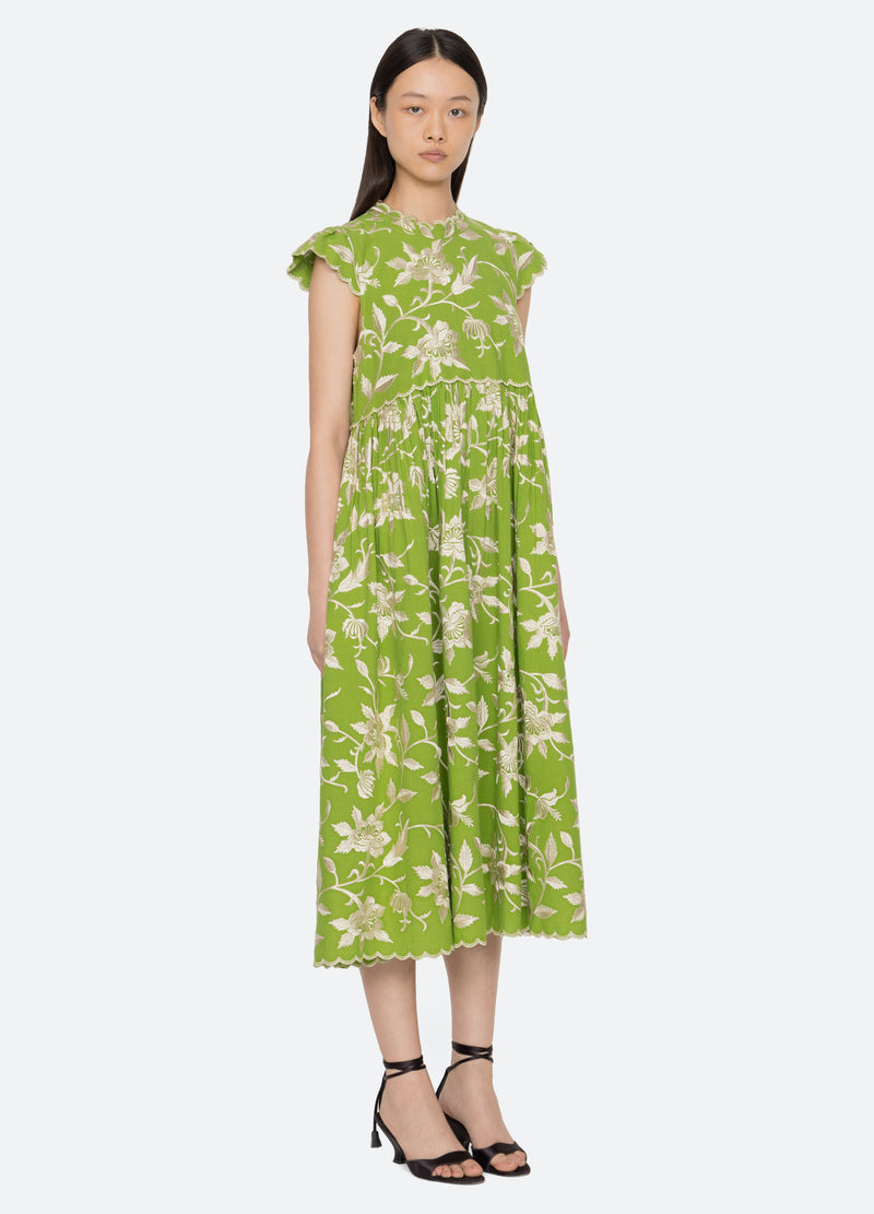 green-alina dress-three quarter view - 10