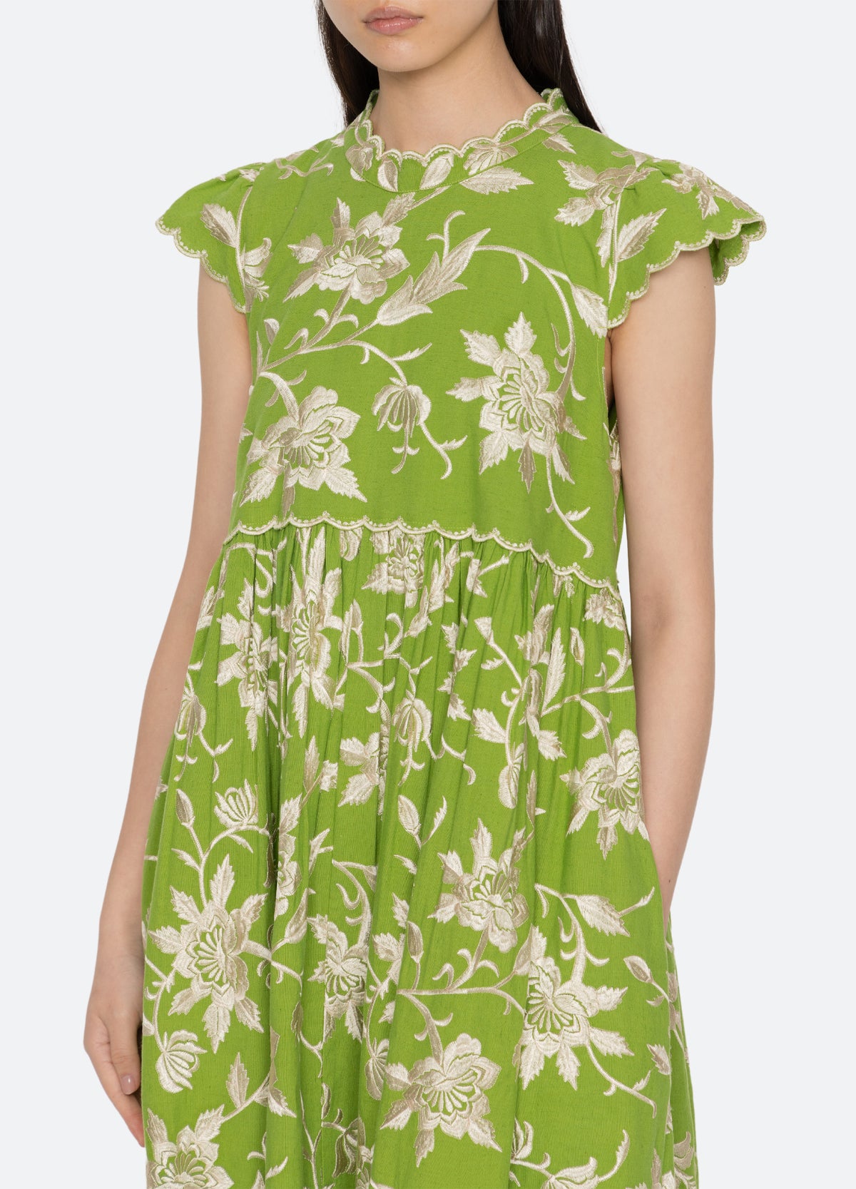 green-alina dress-detail view - 12