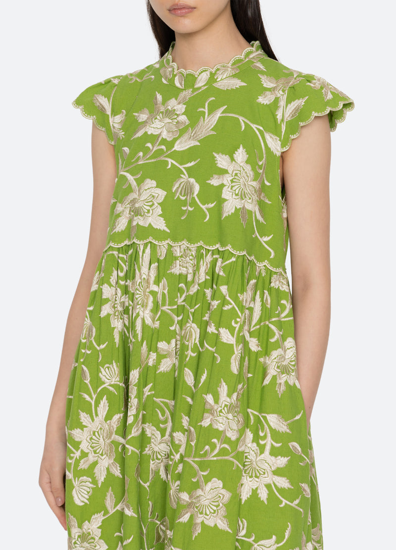 green-alina dress-detail view - 12