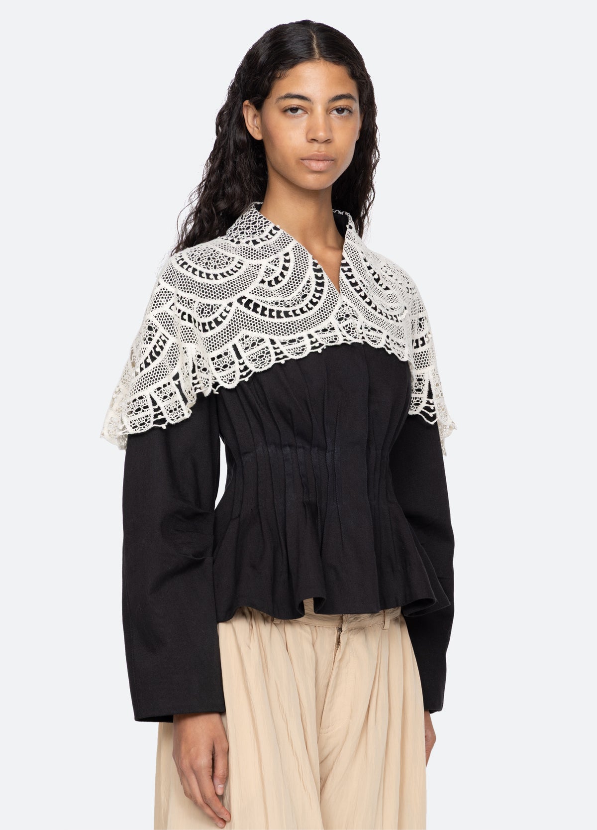 black-alina jacket-three quarter view - 6