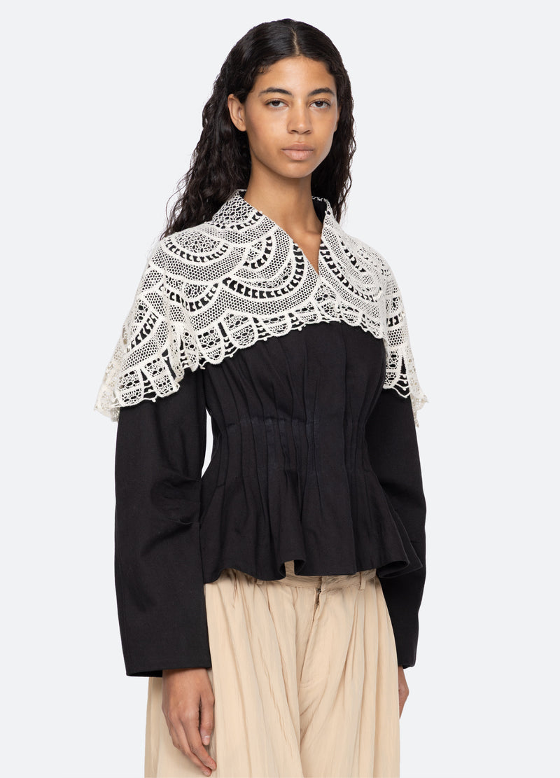 black-alina jacket-three quarter view - 6