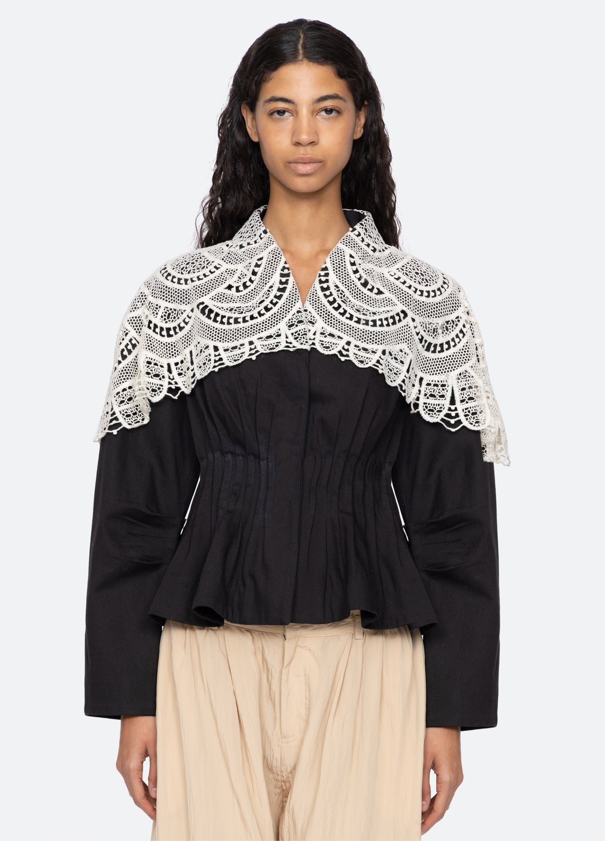 black-alina jacket-front view 2 - 7