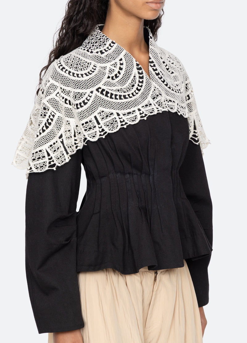 black-alina jacket-detail view - 8