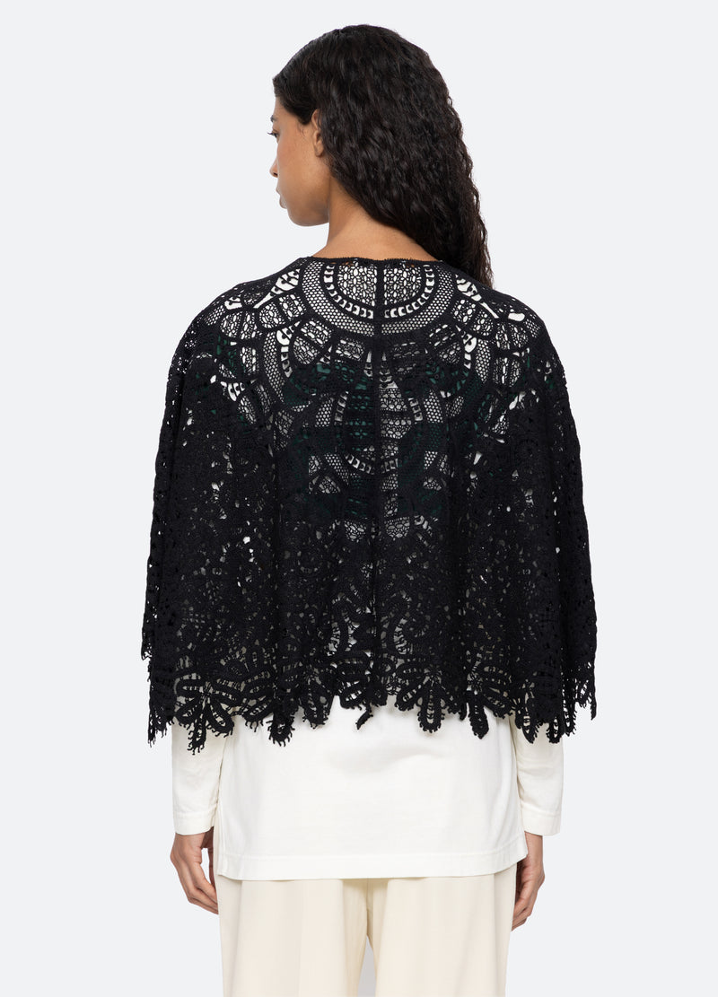 black-alina cape-back view - 10