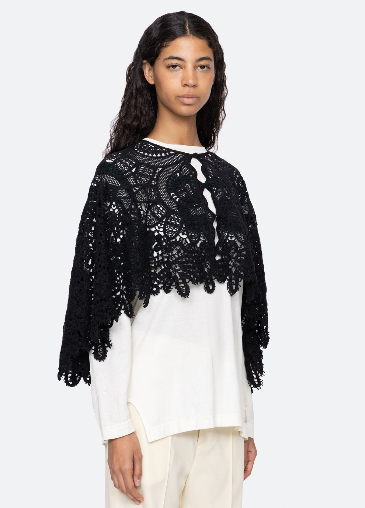 black-alina cape-three quarter view - 12