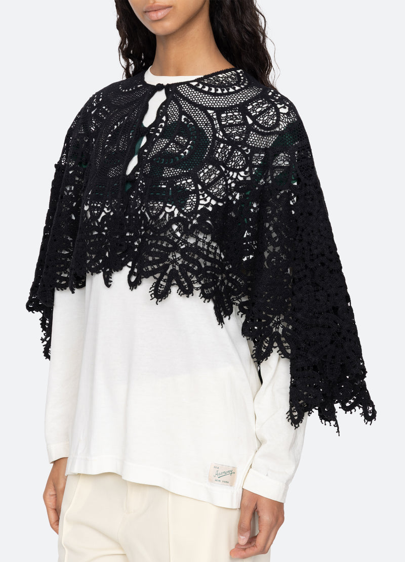 black-alina cape-detail view - 13