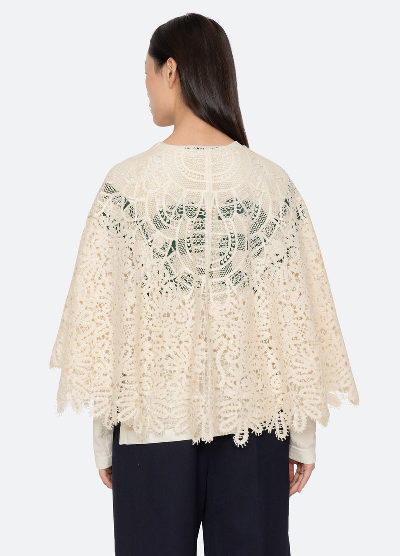 cream-alina cape-back view - 3