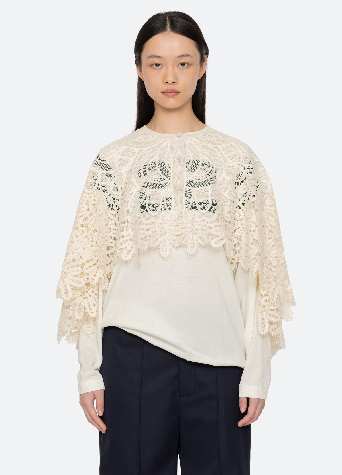 cream-alina cape-front view 2 - 6