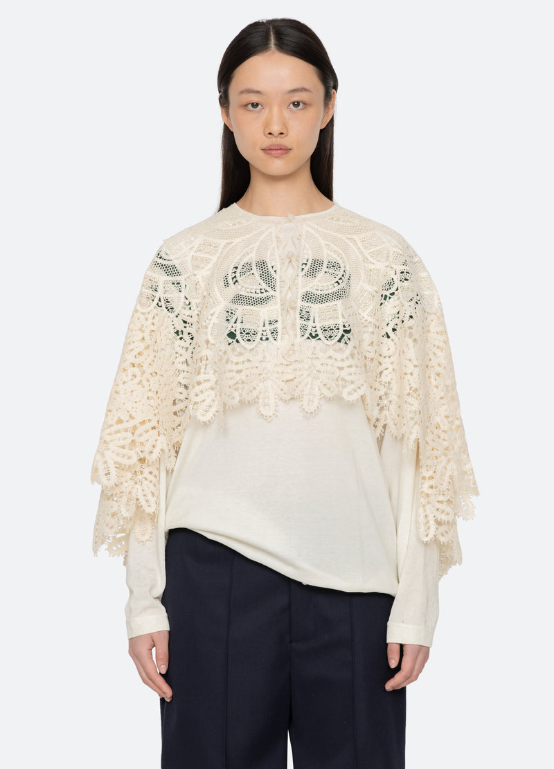 cream-alina cape-front view 2 - 6