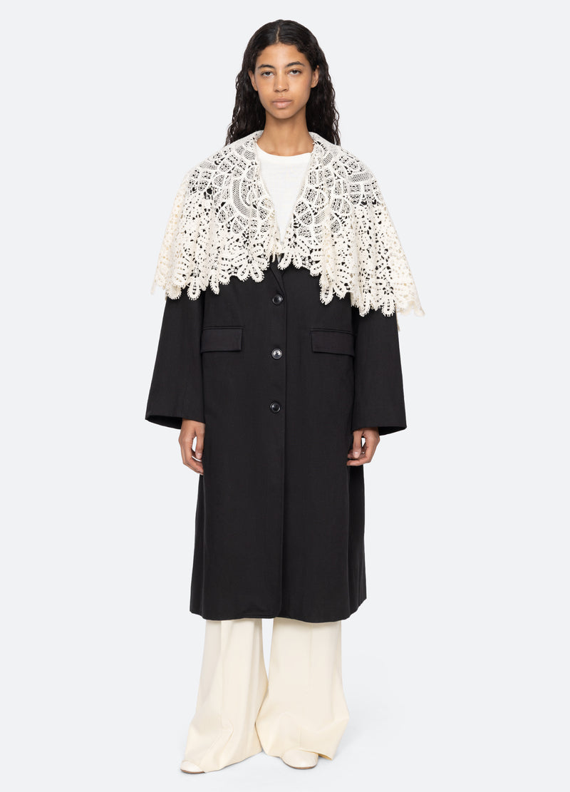 black-alina coat-front view - 2