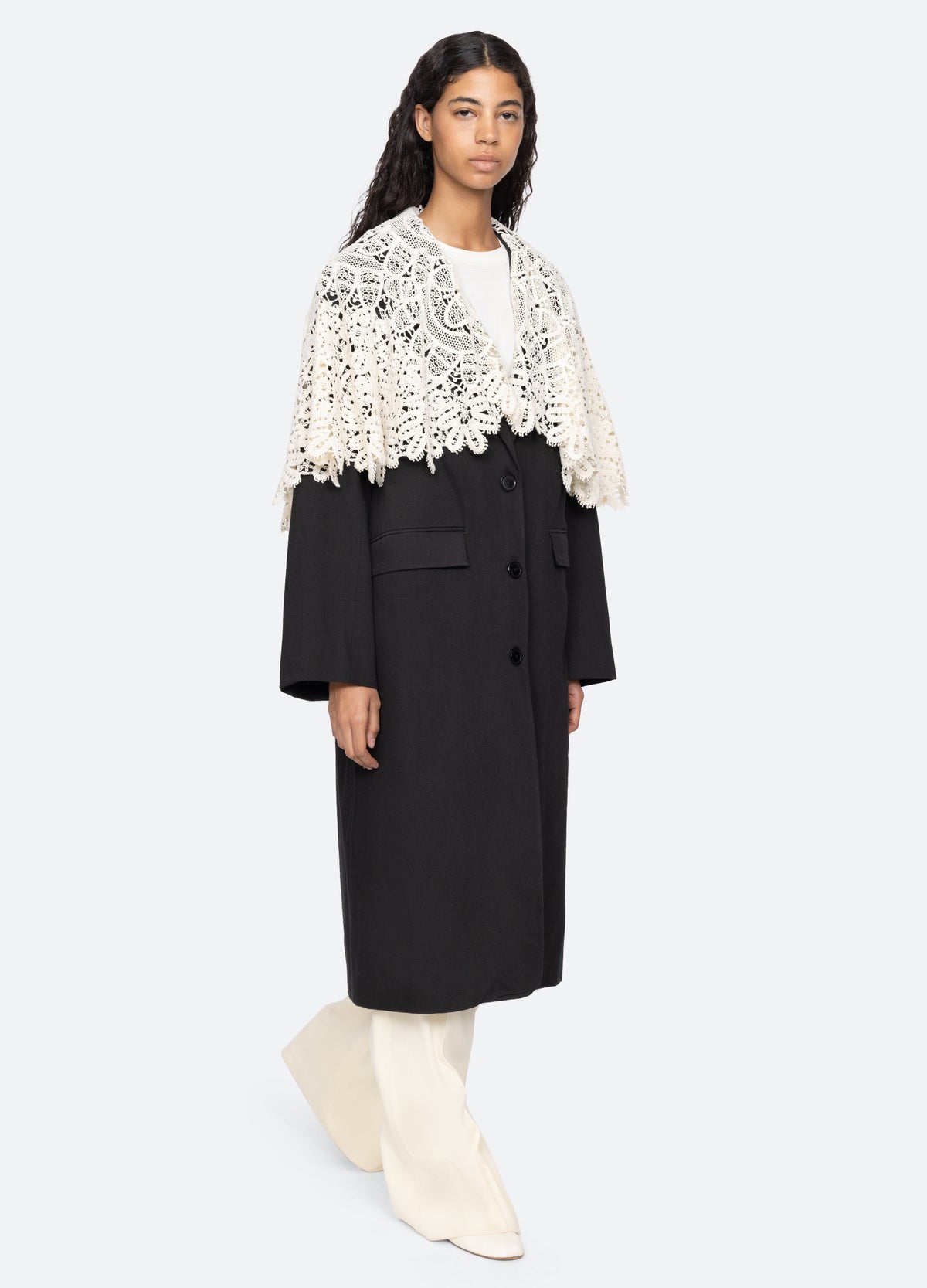 black-alina coat-walking view - 6