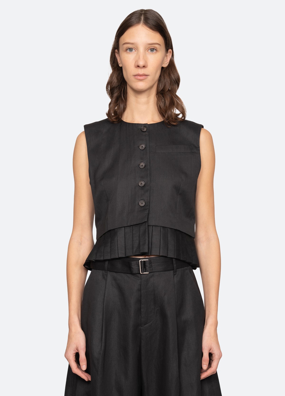 black-angelina vest-front view - 9