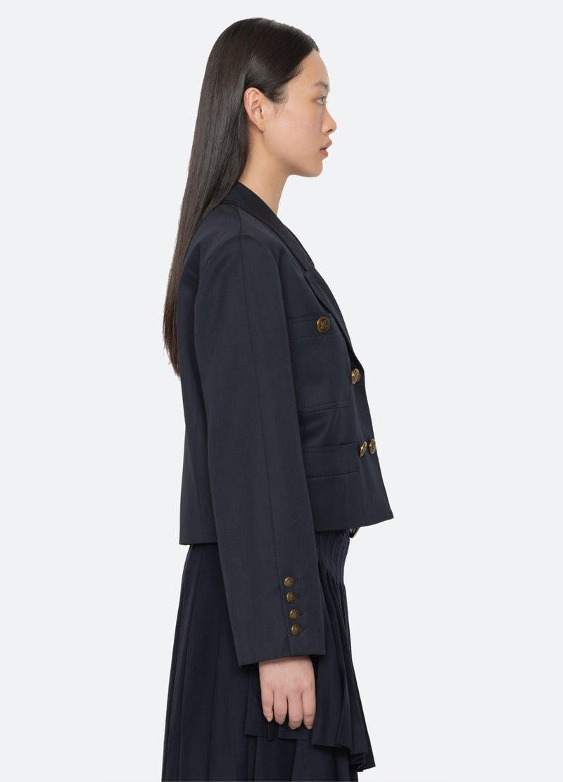 navy-taliyah blazer-side view - 3
