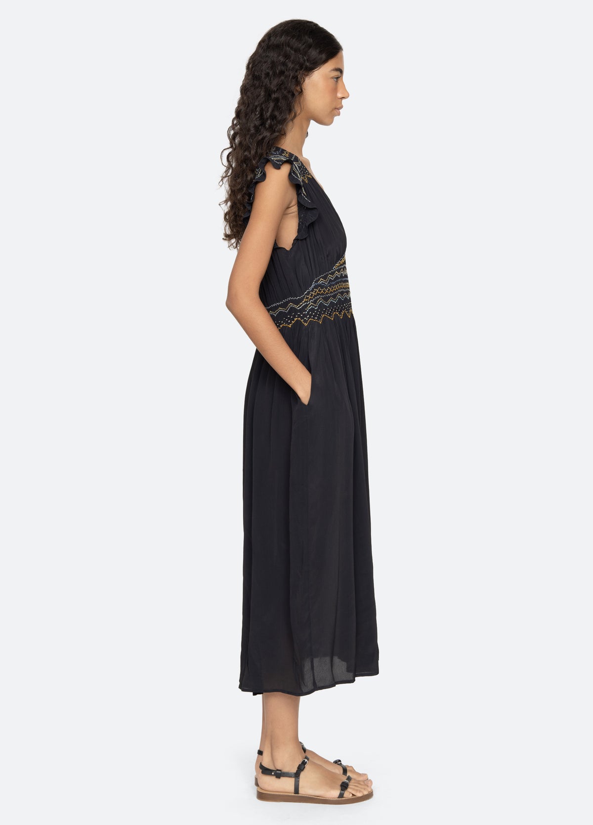 navy-anthonia dress-side view - 3