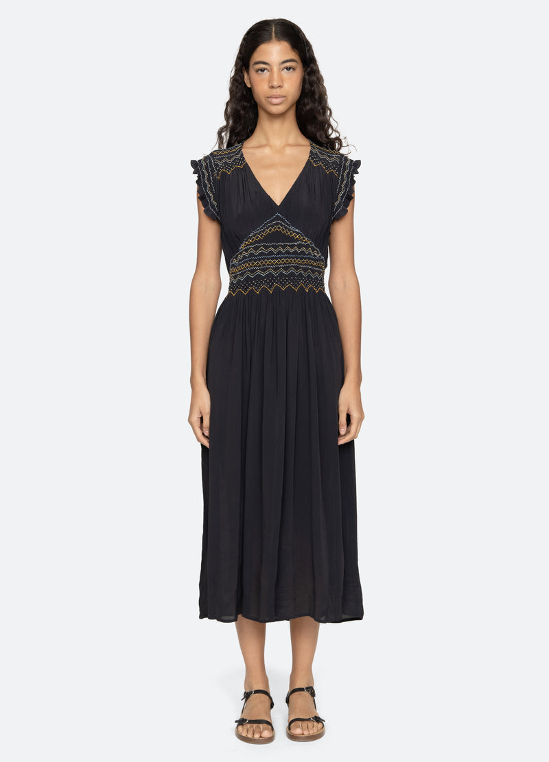 navy-anthonia dress-front view - 5
