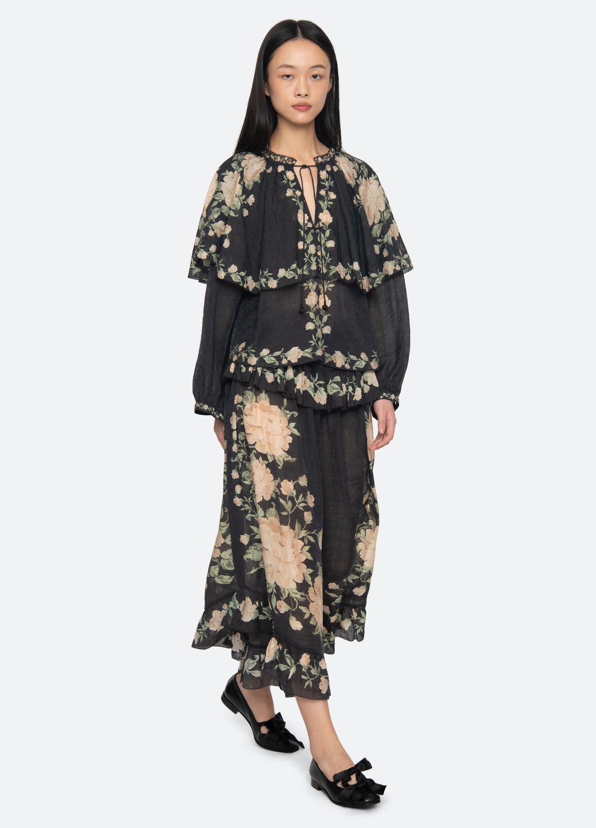 black-christina blouse-full body view - 8