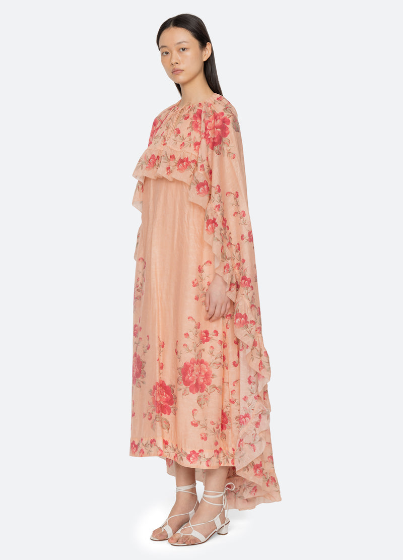 pink-christina dress-three quarter view - 6
