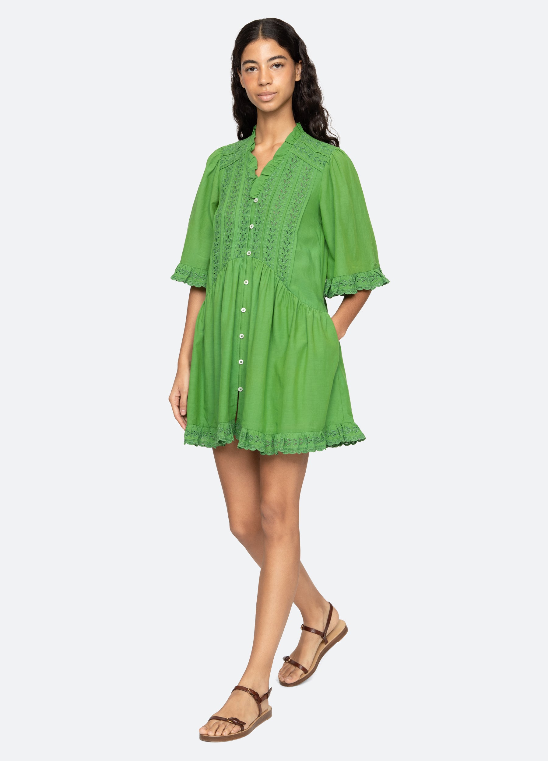 ワンピース HANA YAGI SEAM DRESS Eliza Mini Dress – Sea, New York