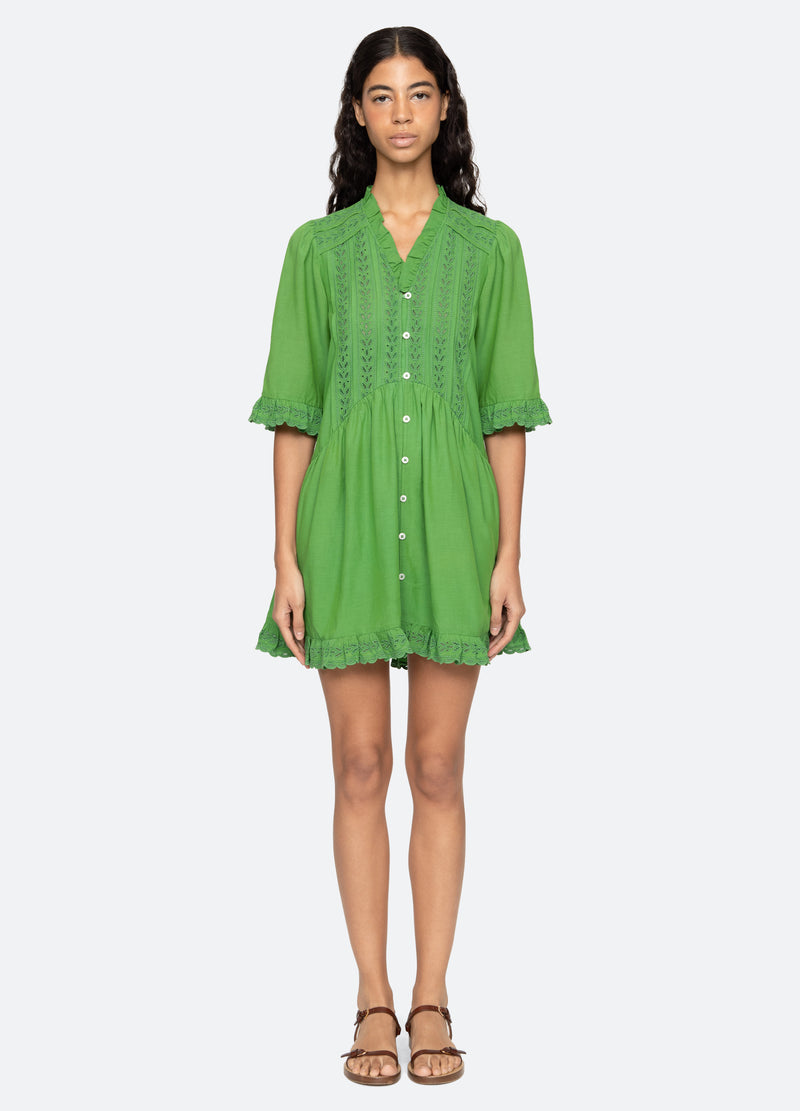green-eliza mini dress-front view 2 - 5