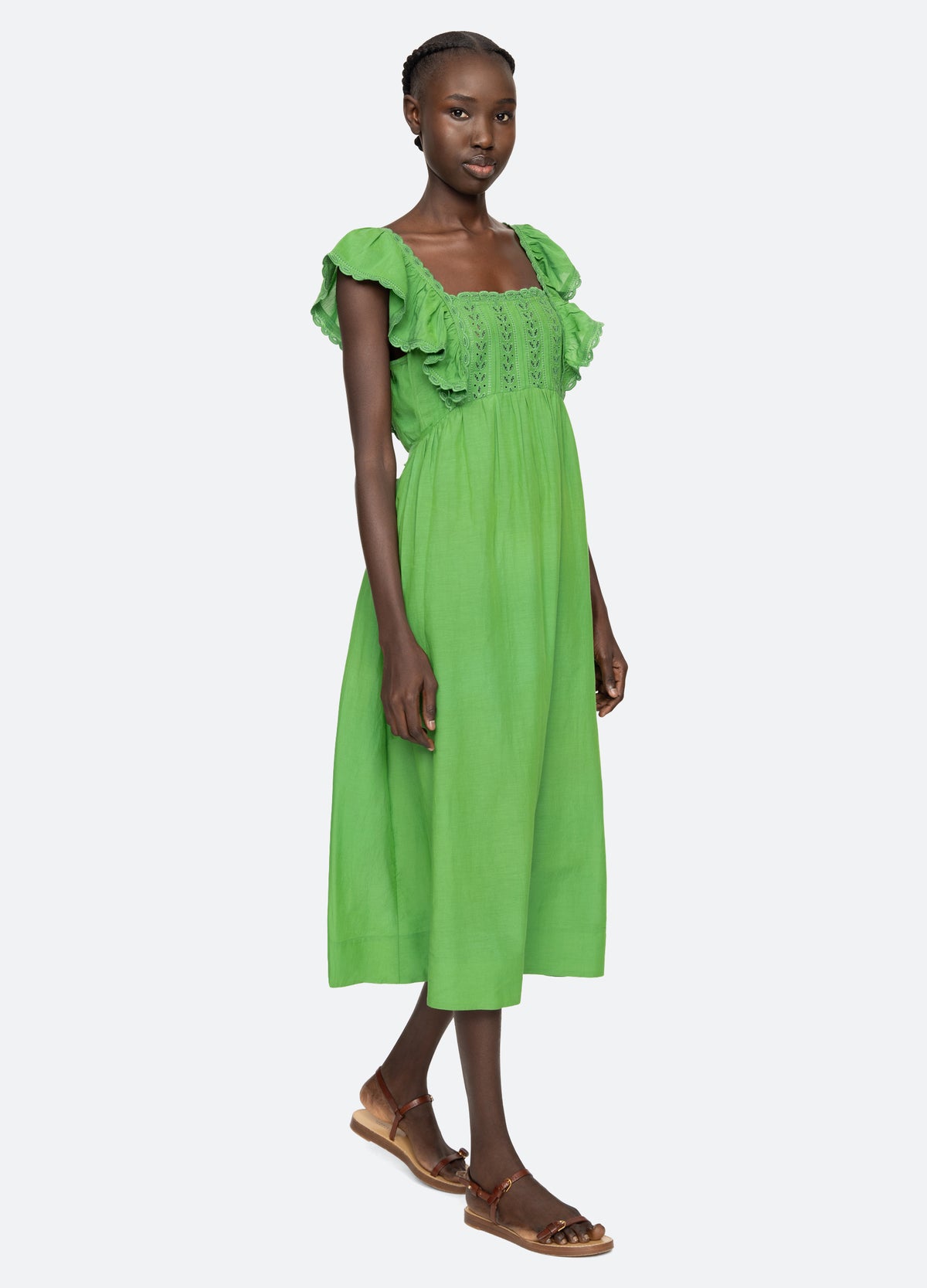 green-eliza dress-walking view - 5