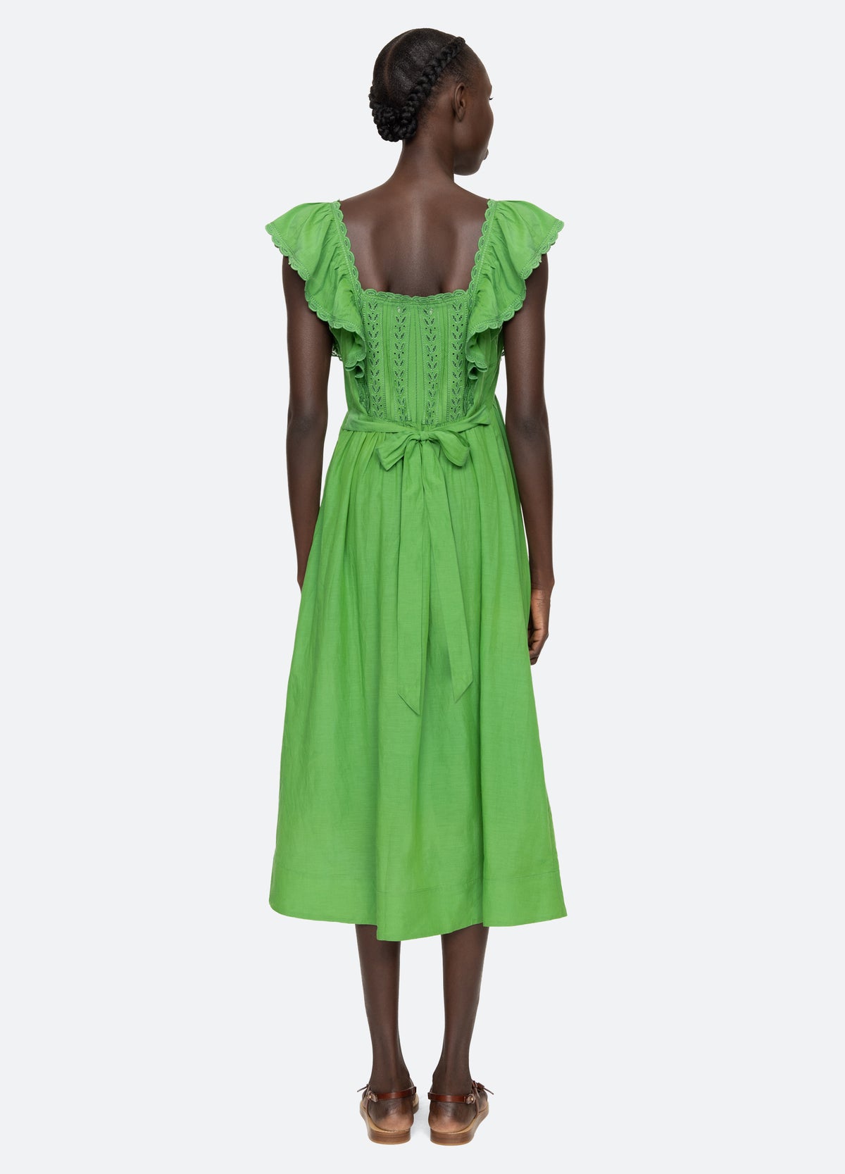 green-eliza dress-back view - 2