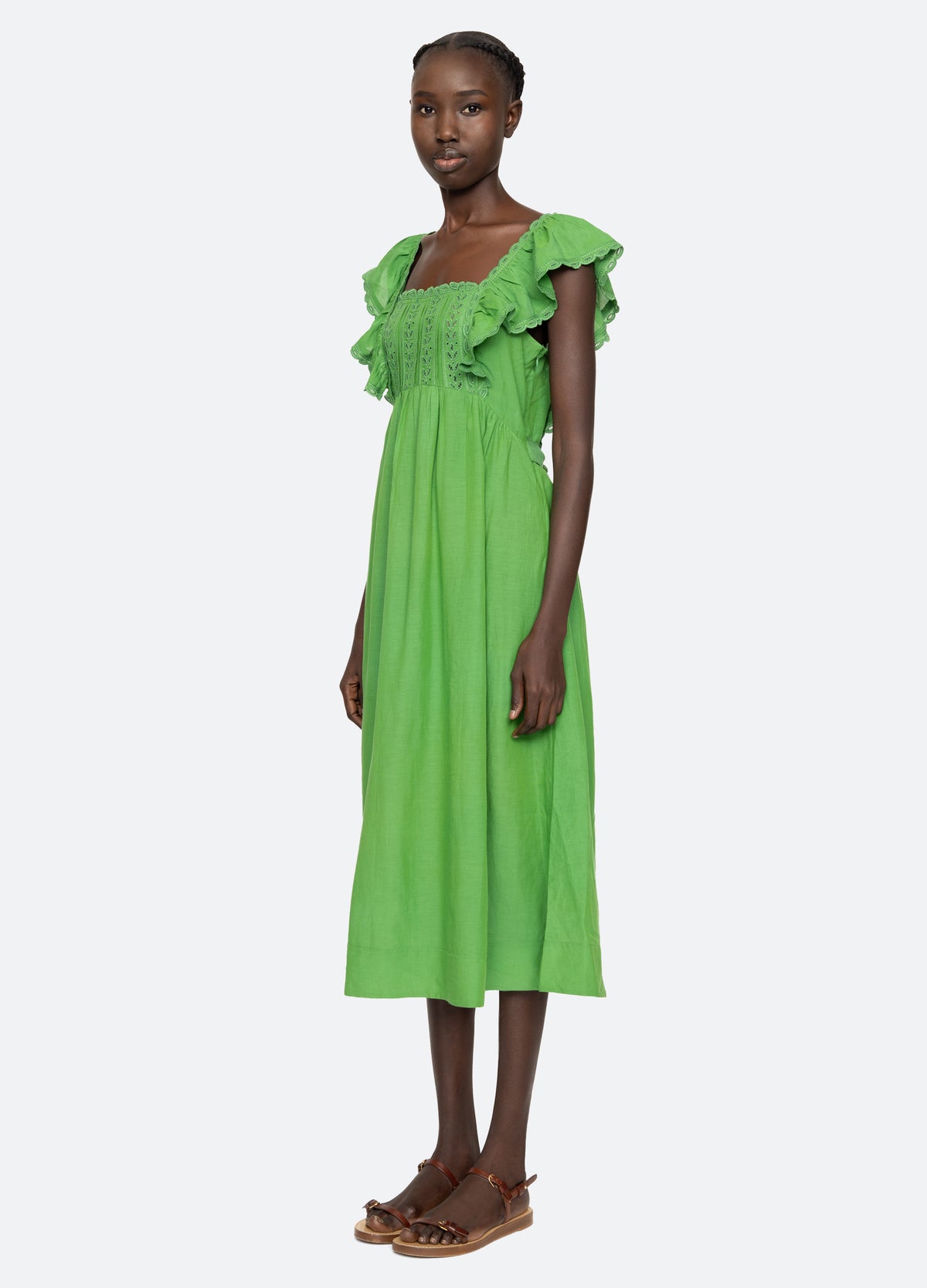 green-eliza dress-three quarter view - 4