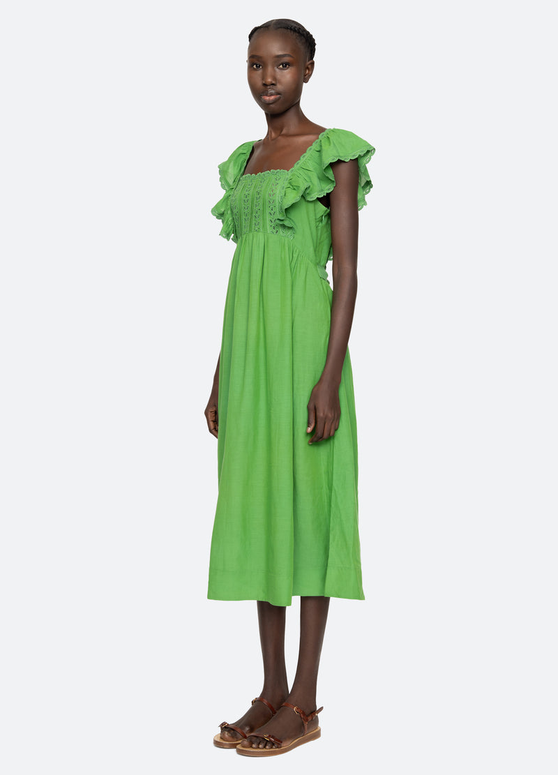 green-eliza dress-three quarter view - 4