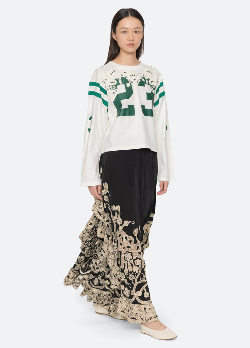 cream-georgie l/s tee-full body view - 7
