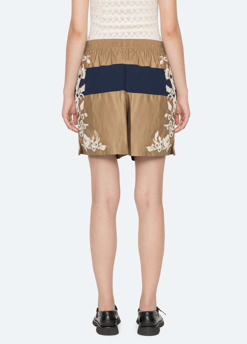 khaki-georgie shorts-back view - 4