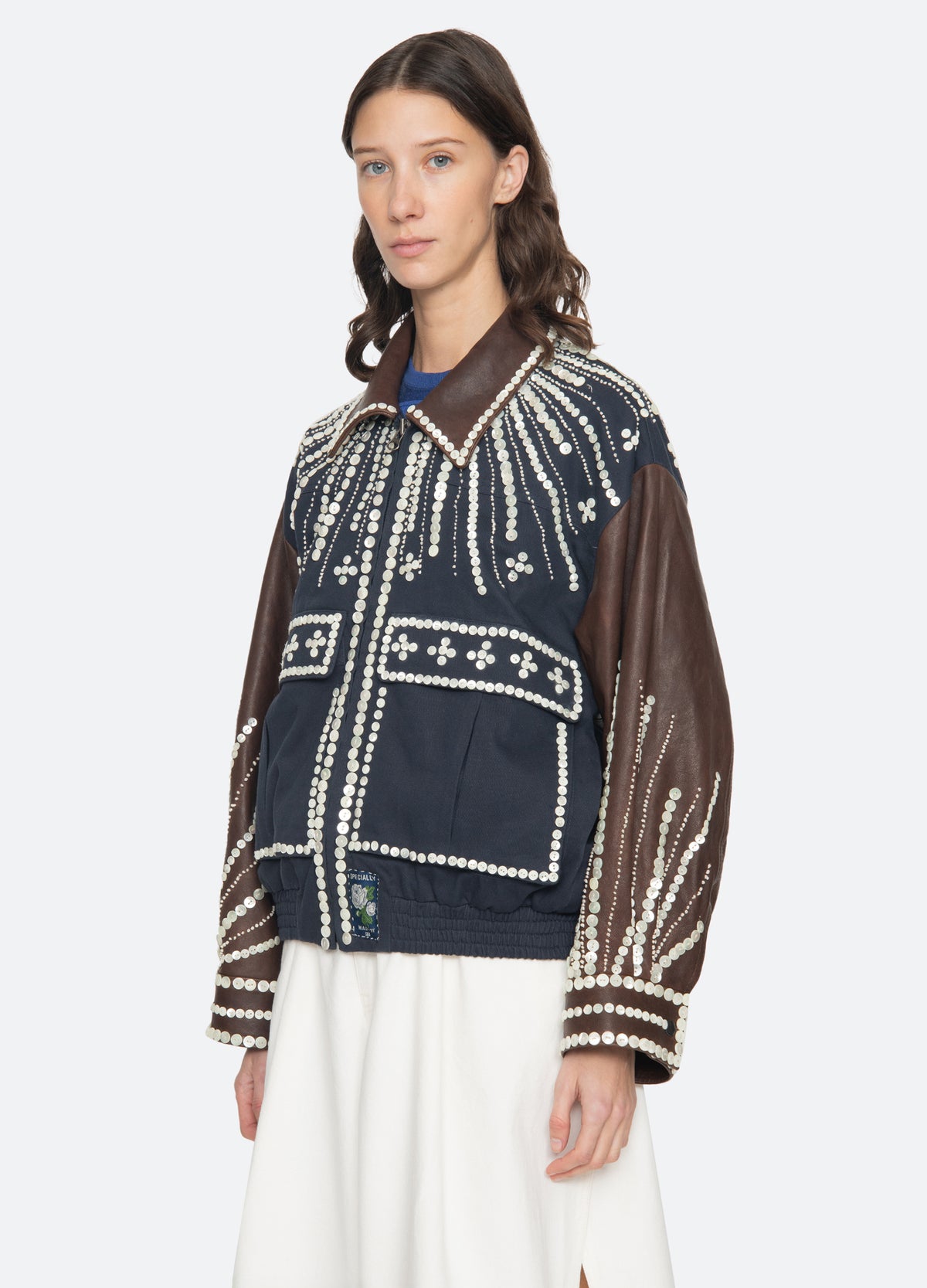 navy-georgie jacket-three quarter view - 5