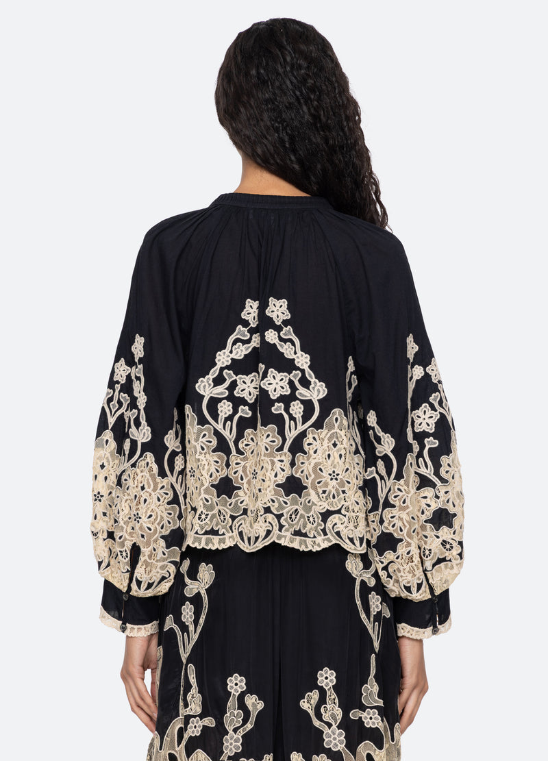 black-gracelyn l/s top-back view - 2
