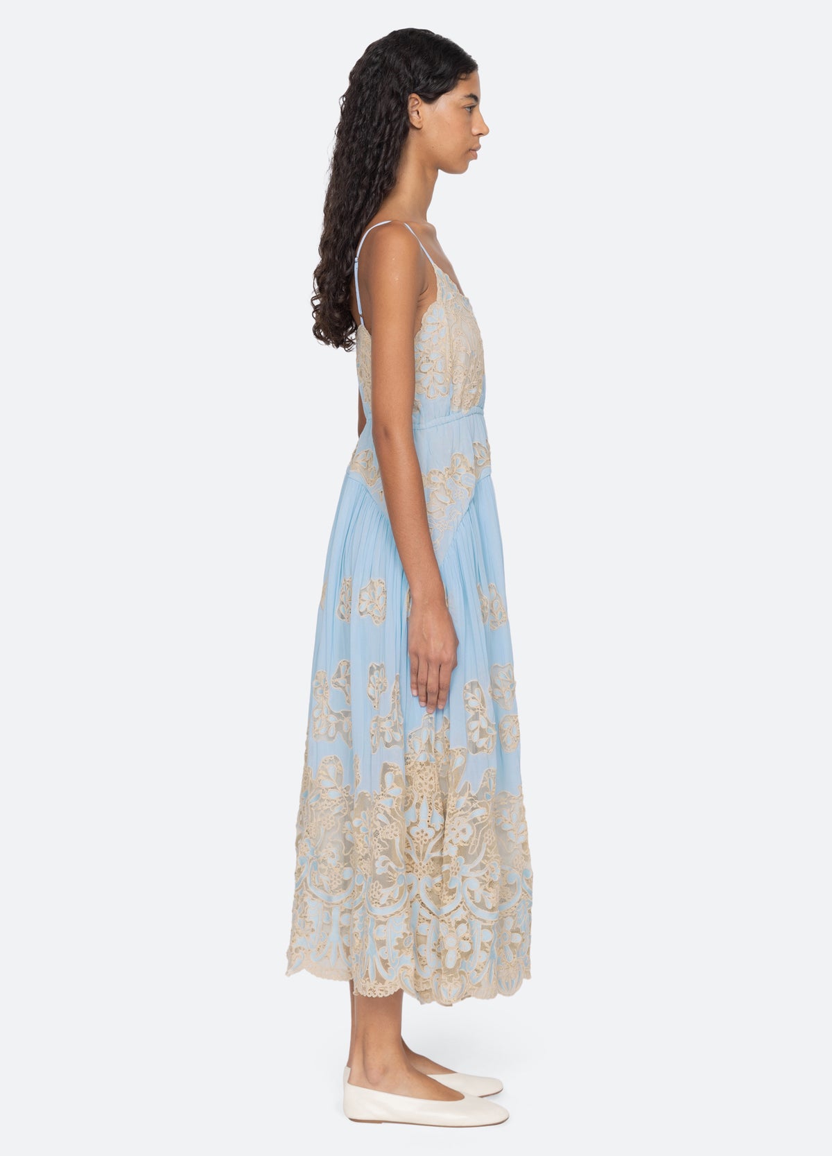 blue-gracelyn dress-side view - 4