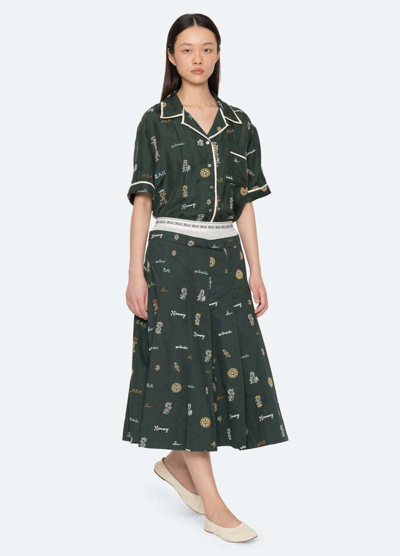 green-juliet skirt-full body view - 7