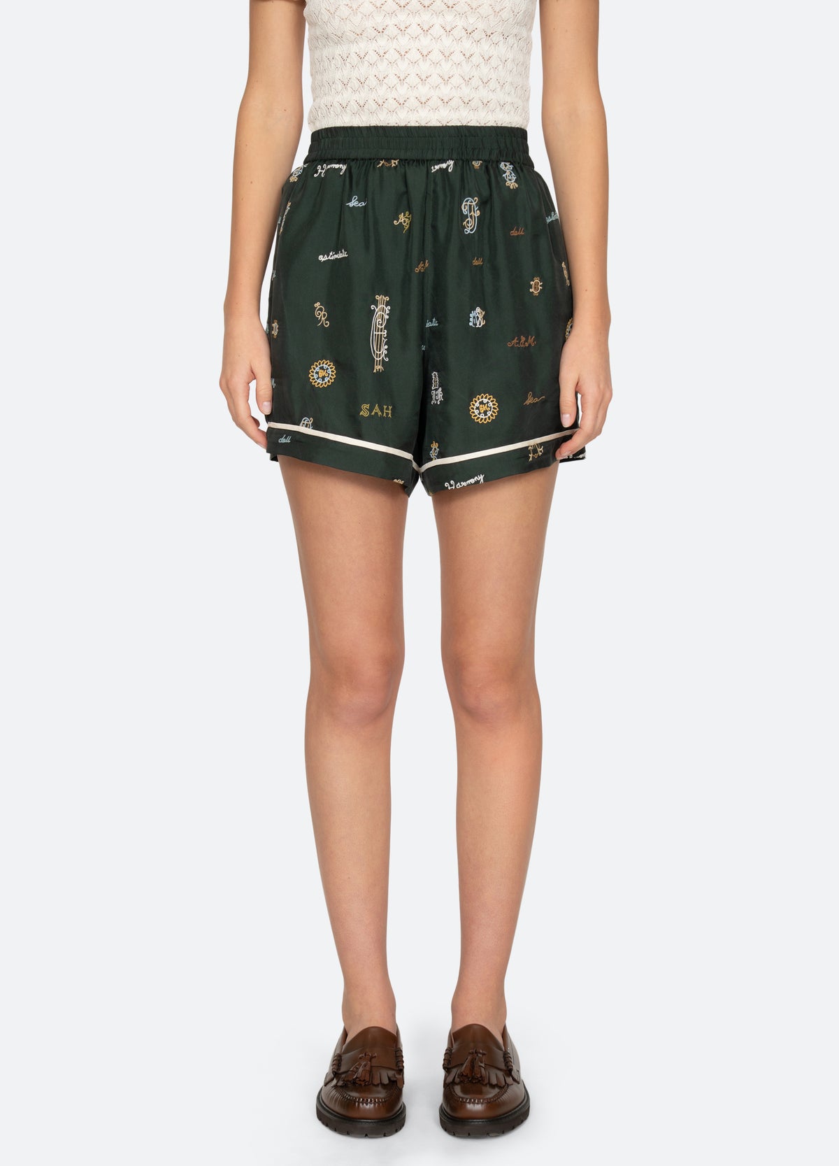 green-juliet shorts-front view - 2