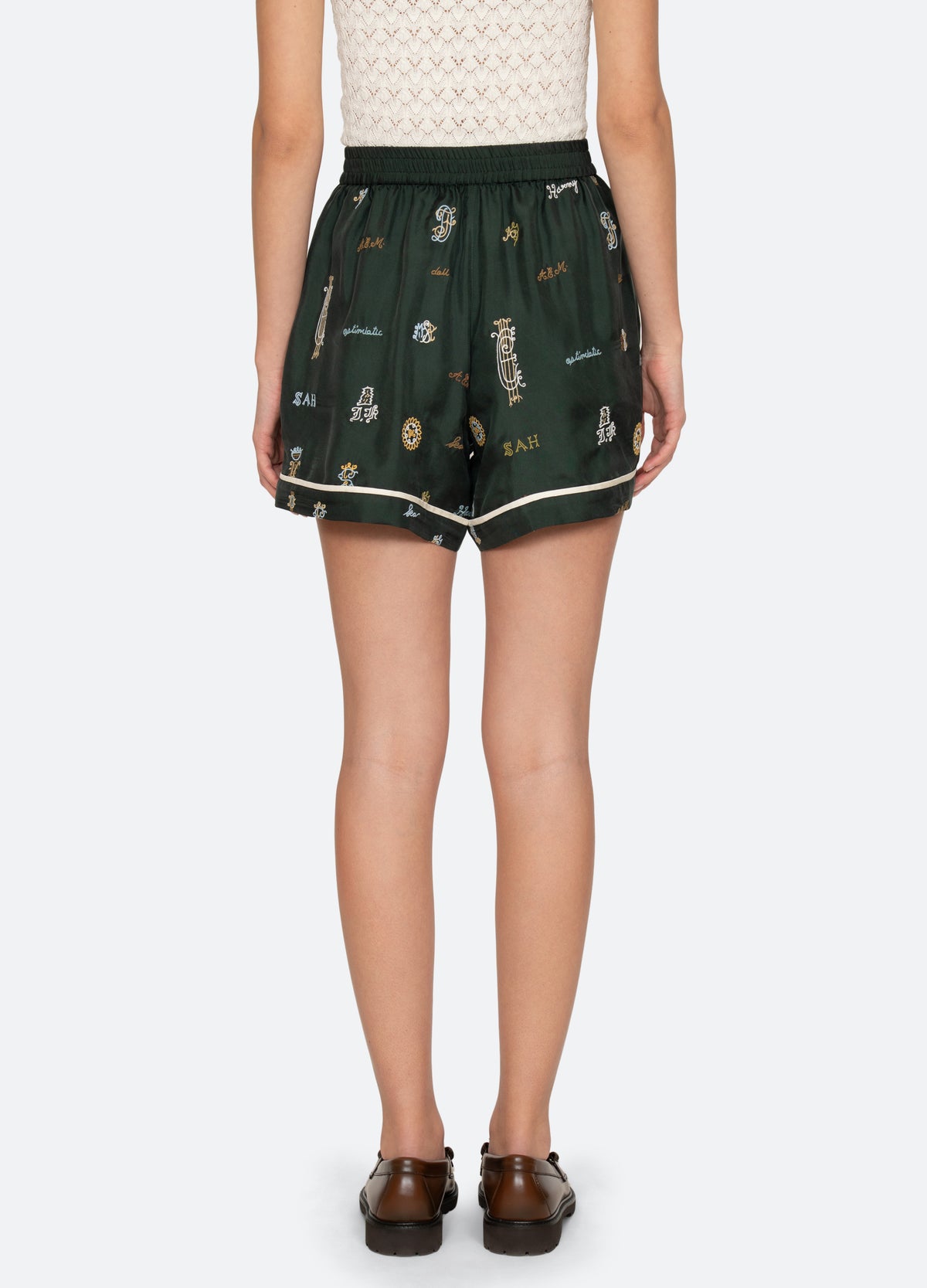 green-juliet shorts-back view - 3