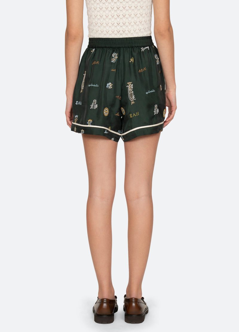 green-juliet shorts-back view - 3