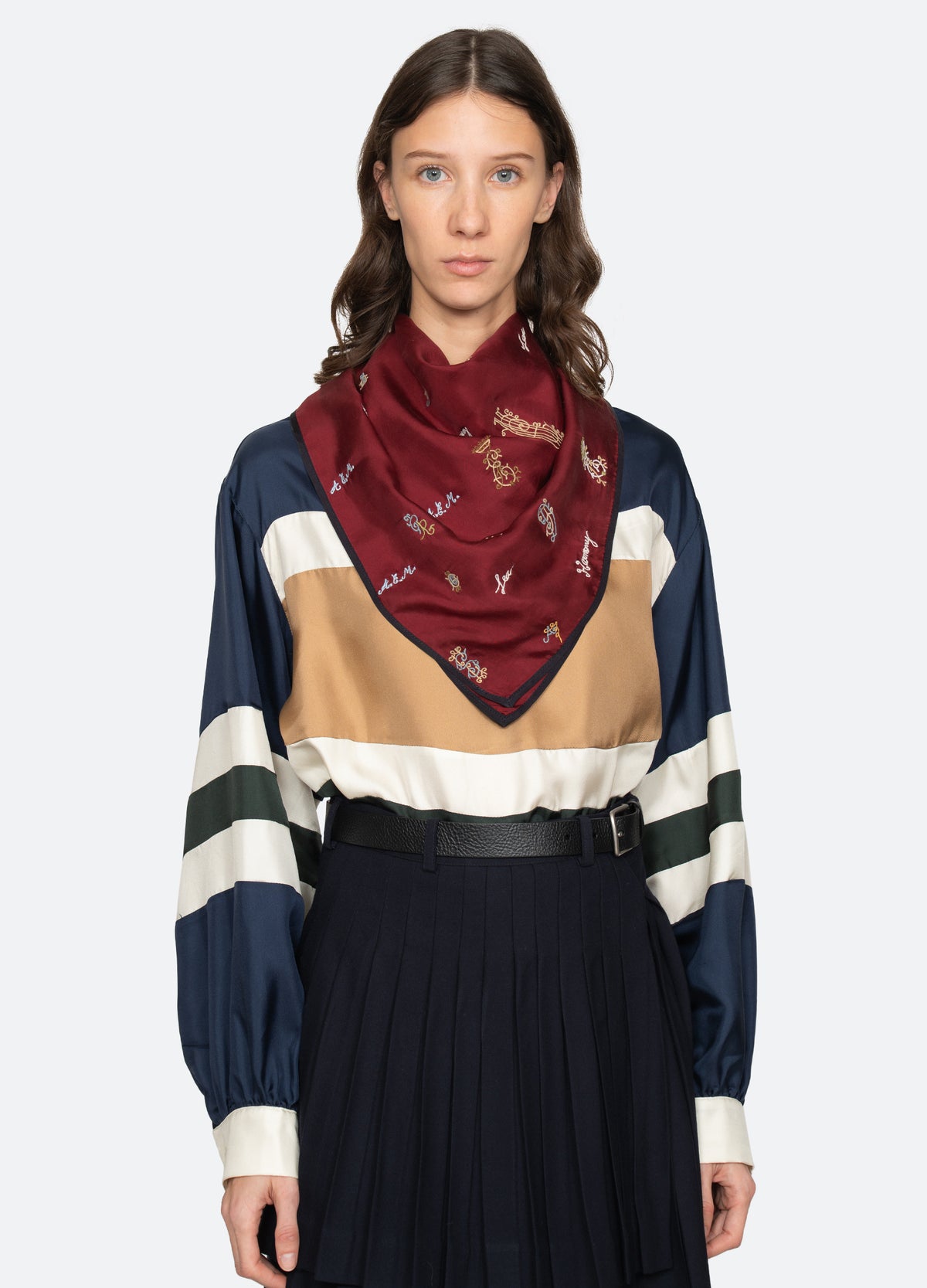 bordeaux-juliet scarf-front view - 11