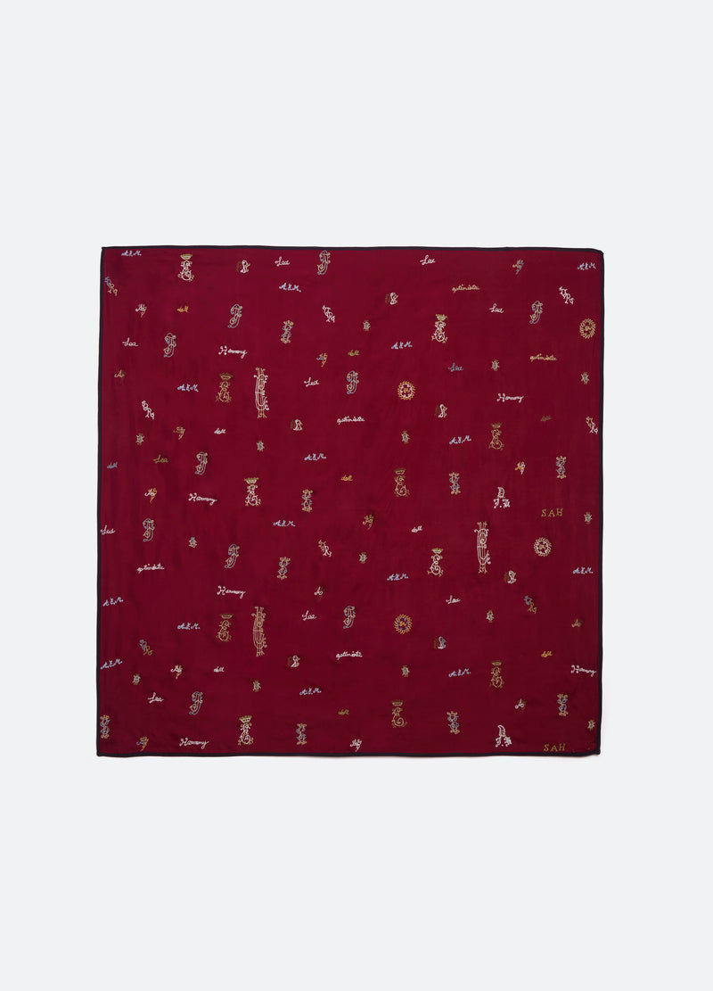 bordeaux-juliet scarf-flat view - 12