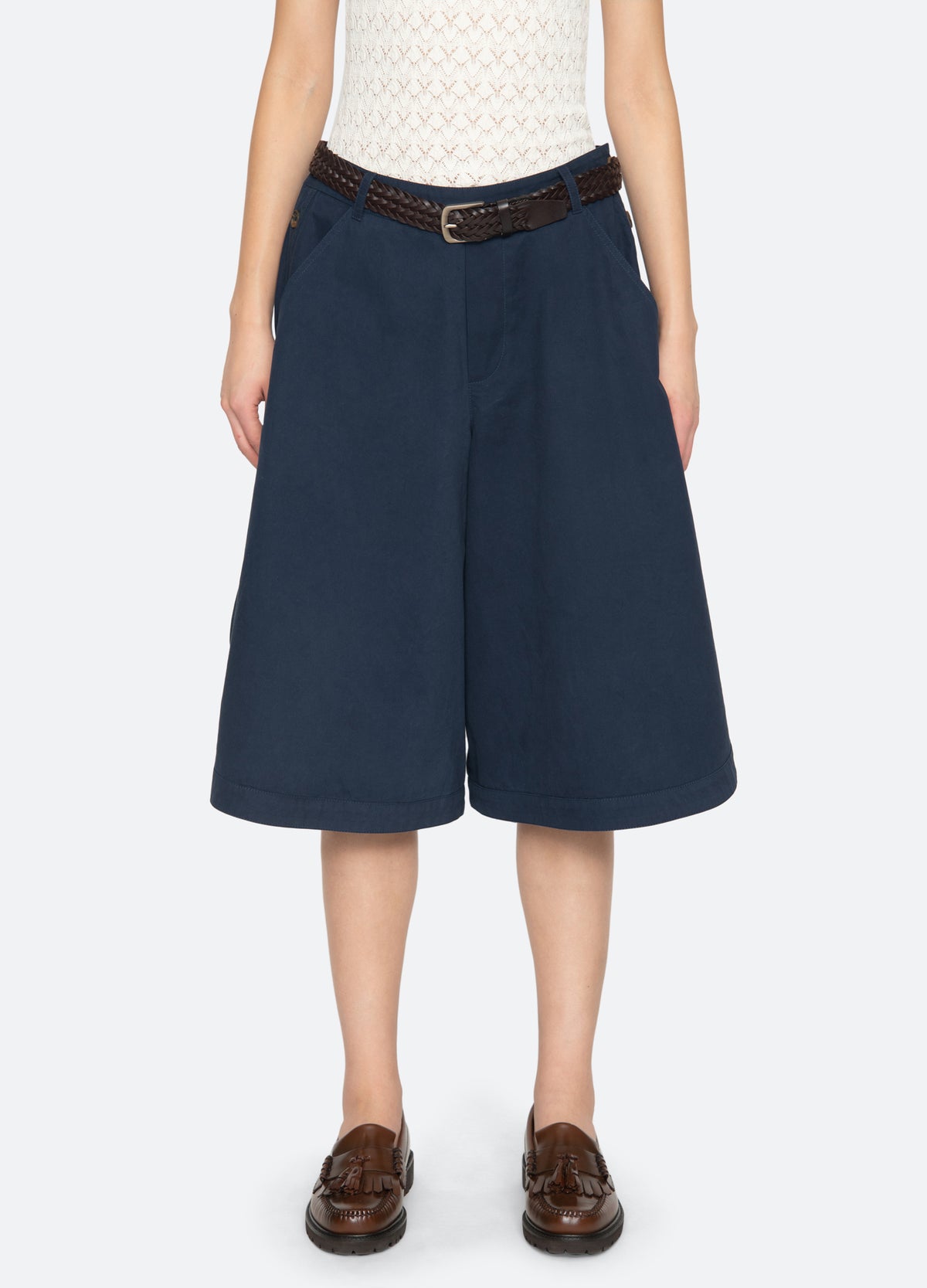 navy-odessa culottes-front view